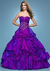 2012 Landa Pageant Dresses AQ07.  Available in Fuchsia, Paris Blue, Peony, Purple, Red, Tangerine, Yellow